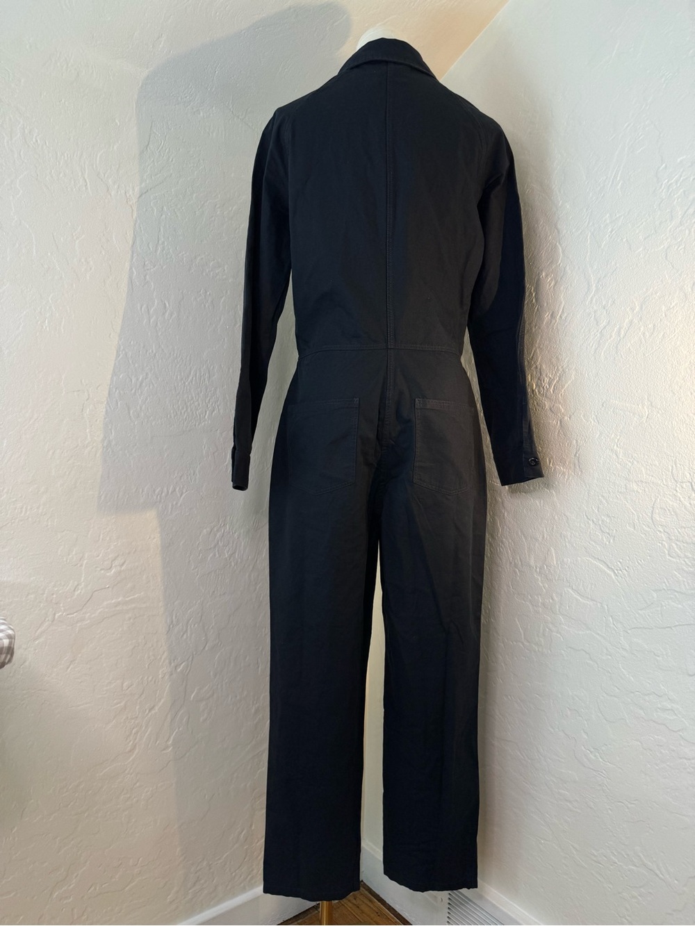 Outerknown Women’s Utility Jumpsuit Navy Organic Cotton Linen Size S NWT - Picture 5 of 13